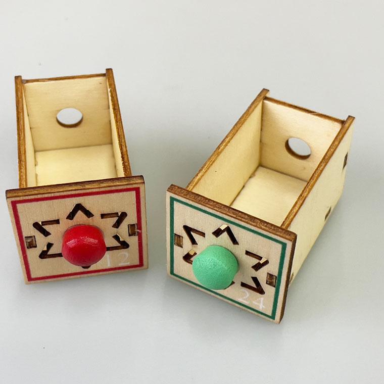 LEDウッドアドベントカレンダー 観覧車 北欧 遊園地 高級 雑貨 置物