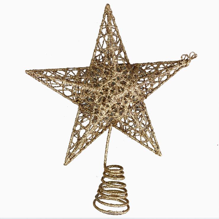 キラキラワイヤーラメ ツリートップ ゴールド ラメ トップスター