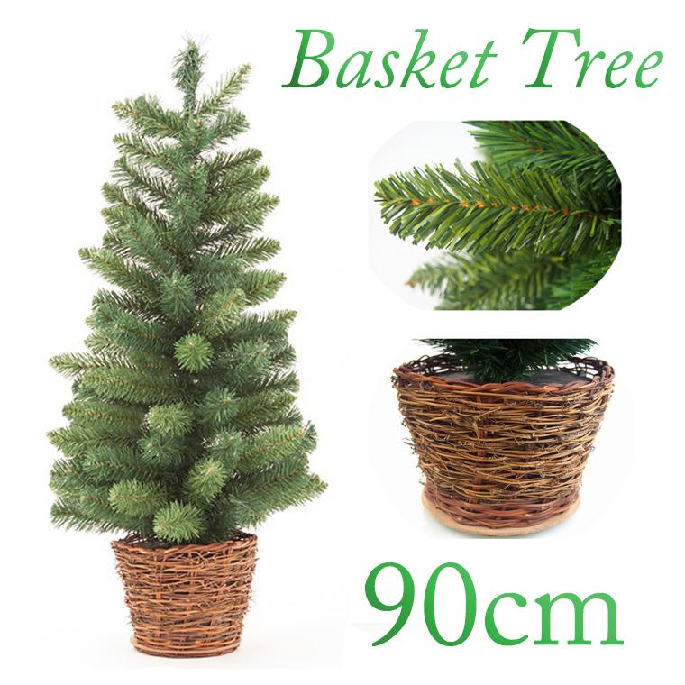 バスケット付き クリスマスツリー 90cm ミニツリー 装飾 インテリア C3235クリスマス専門店 KOBE CRAFT 通販