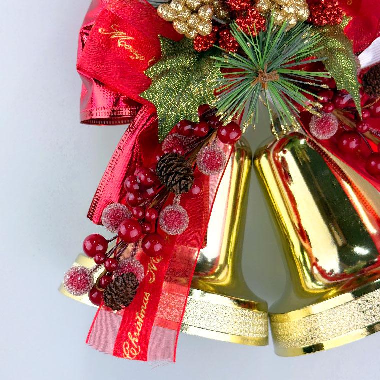 クリスマスベル 22cm レッド ベルハンガー オーナメント 玄関 北欧