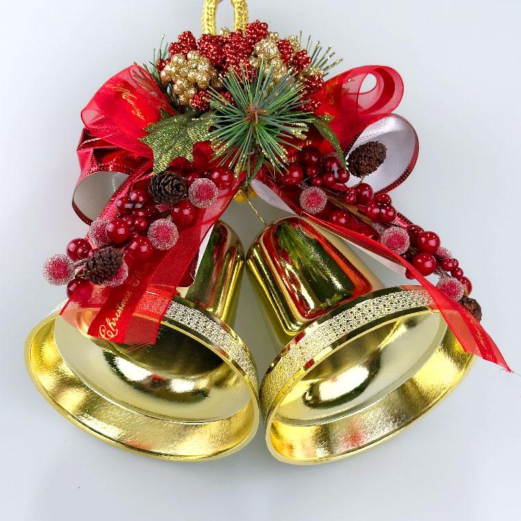 クリスマスベル 22cm レッド ベルハンガー オーナメント 玄関 北欧