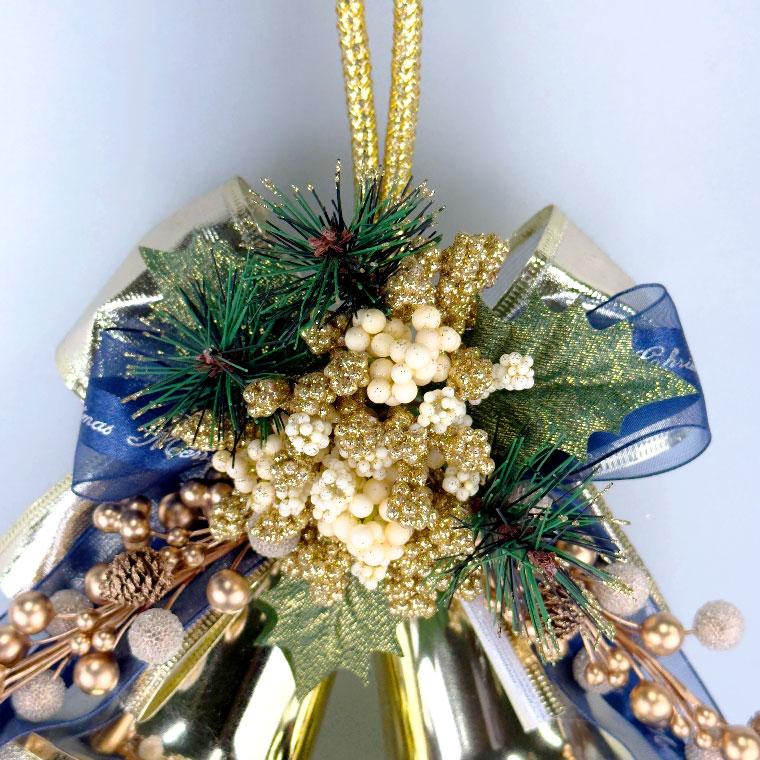 viviel クリスマスベル11点 クリスマスベル 22cm ブルー ベルハンガー オーナメント 玄関 北欧