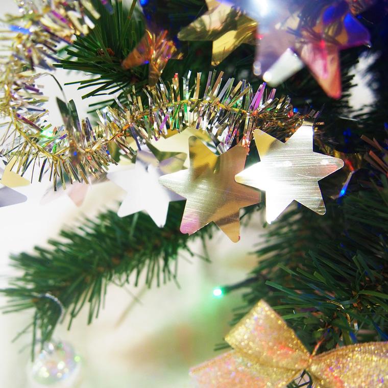 LEDライト付きクリスマスツリーセット90cm 豪華 飾り おしゃれ 北欧