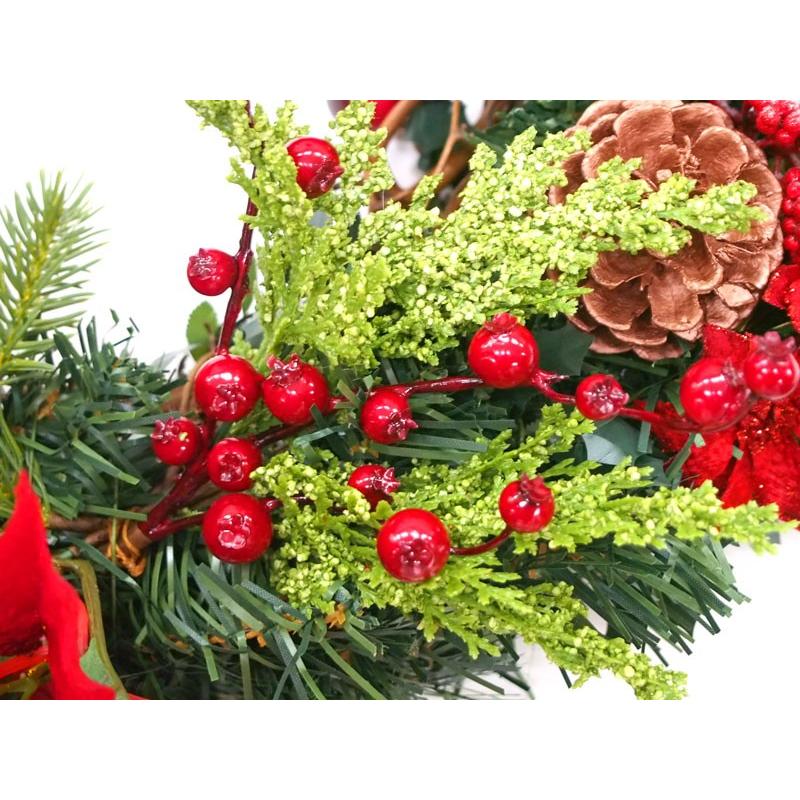 クリスマスリース 50cm ツル枝レッド 特大 玄関 おしゃれ 北欧 手作り Rtw 1801 クリスマス専門店 Kobe Craft 通販 Yahoo ショッピング