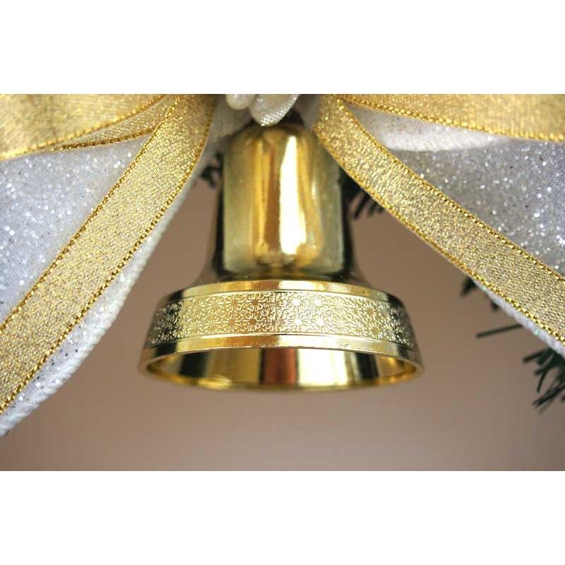 クリスマスリース 20cm ホワイトゴールド 玄関 おしゃれ 北欧 手作り