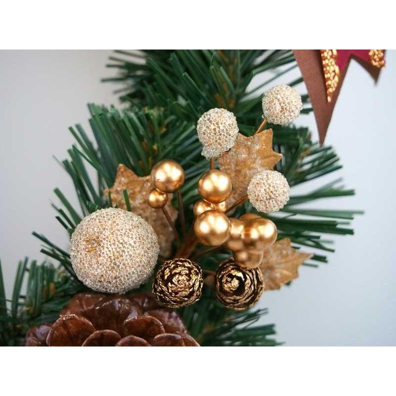 クリスマスリース 40cm チョコブラウン 玄関 おしゃれ 北欧 手作り