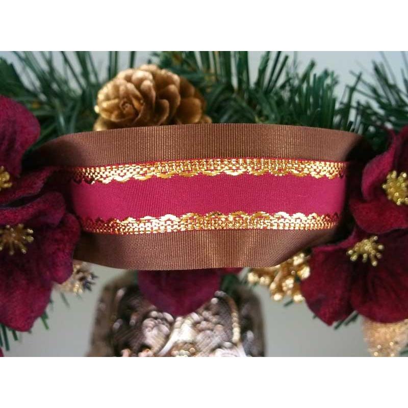 クリスマスリース 40cm チョコブラウン 玄関 おしゃれ 北欧 手作り