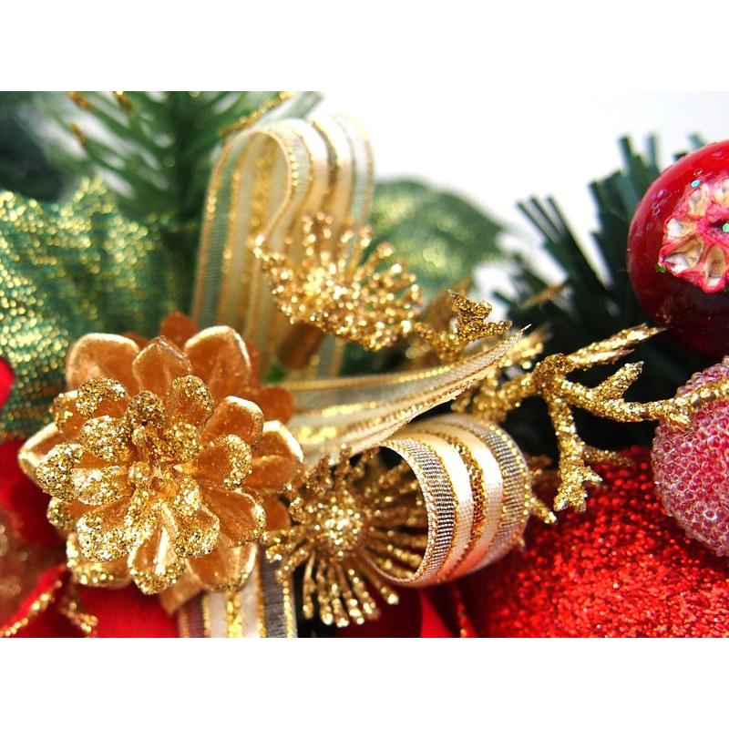 クリスマスリース 30cm レッド 玄関 おしゃれ 北欧 手作り