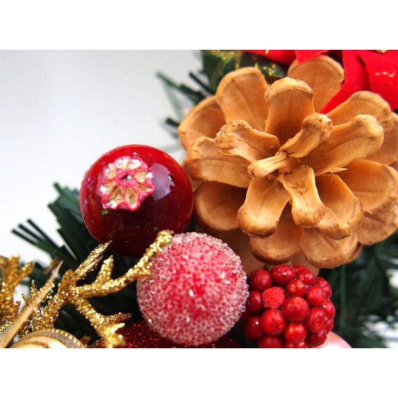 クリスマスリース 30cm レッド 玄関 おしゃれ 北欧 手作り