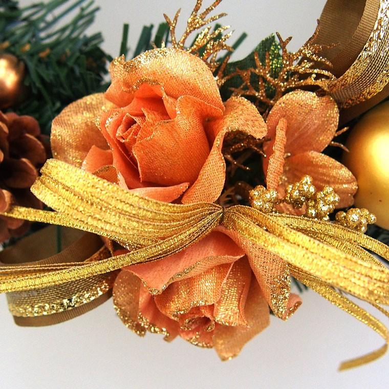 クリスマスリース 30cm ゴールド 玄 関 おしゃれ 北欧 手作り