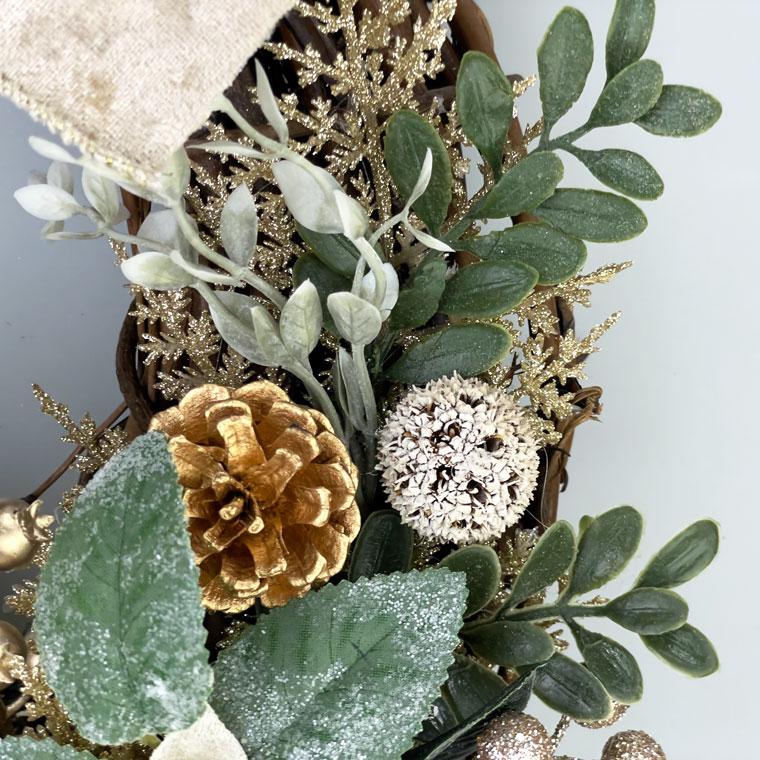 クリスマスリース45cm ゴールド 玄関 部屋 北欧 大きい 大きめ 特大