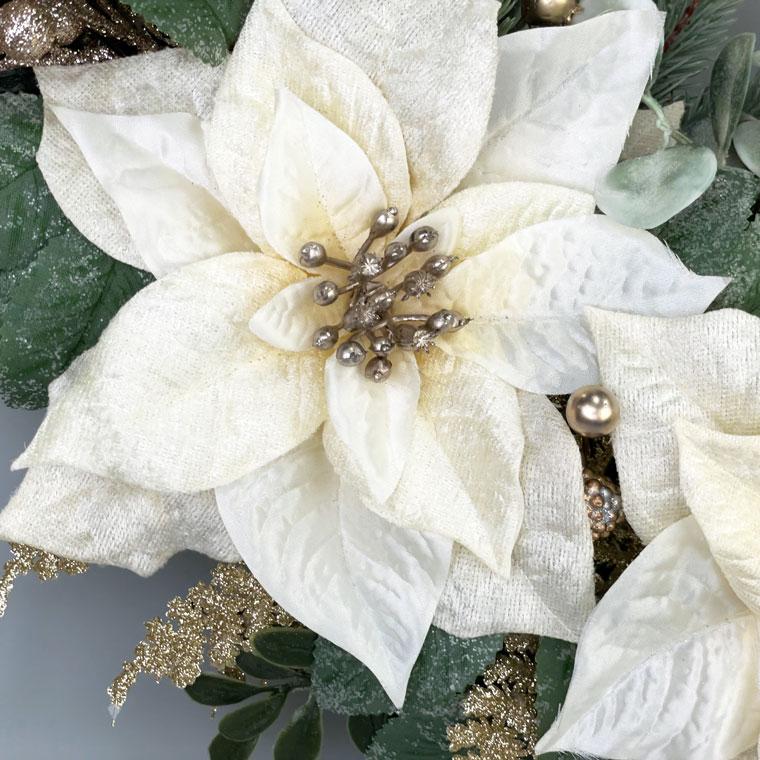 クリスマスリース45cm ゴールド 玄関 部屋 北欧 大きい 大きめ 特大