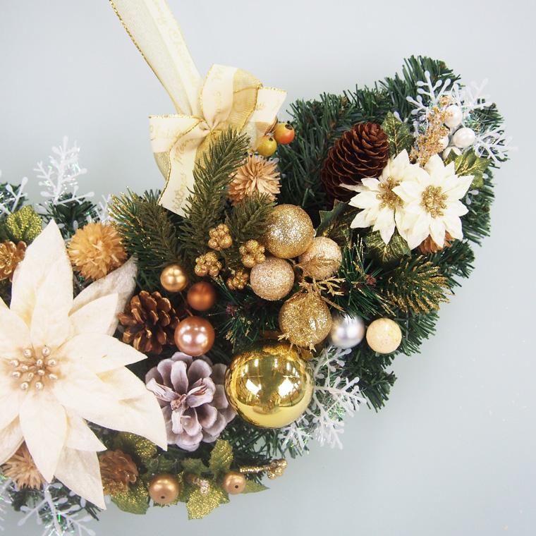 クレセントリース レッド＆ゴールド 三日月 三日月リース