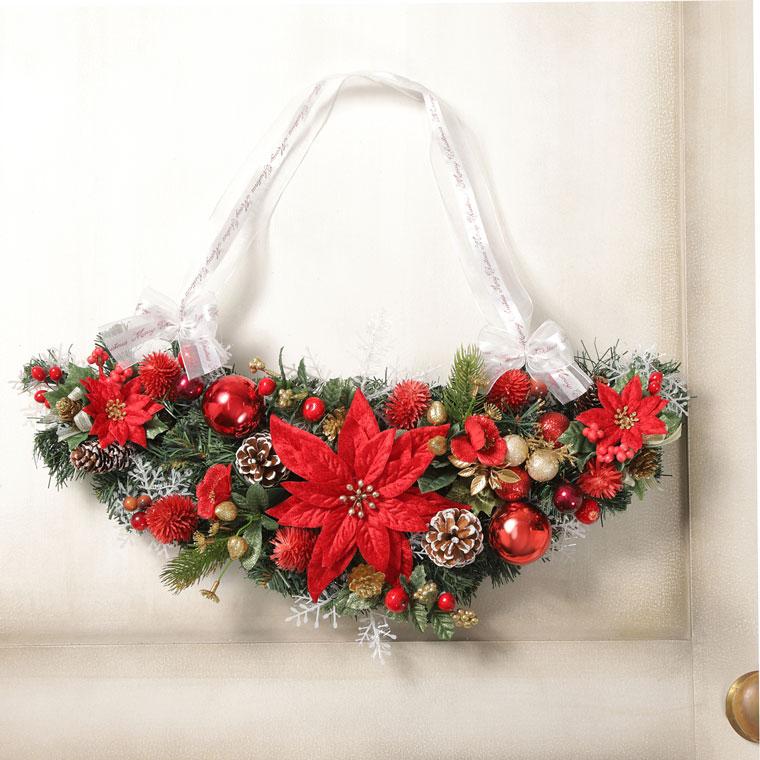 クレセントリース レッド＆ゴールド 三日月 三日月リース