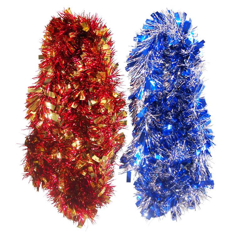 クリスマスパーティーモール180cm レッドゴールド＆ブルーシルバー3本