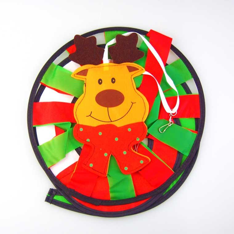 クリスマスくるくるスパイラル提灯 サンタ＆トナカイ おしゃれ