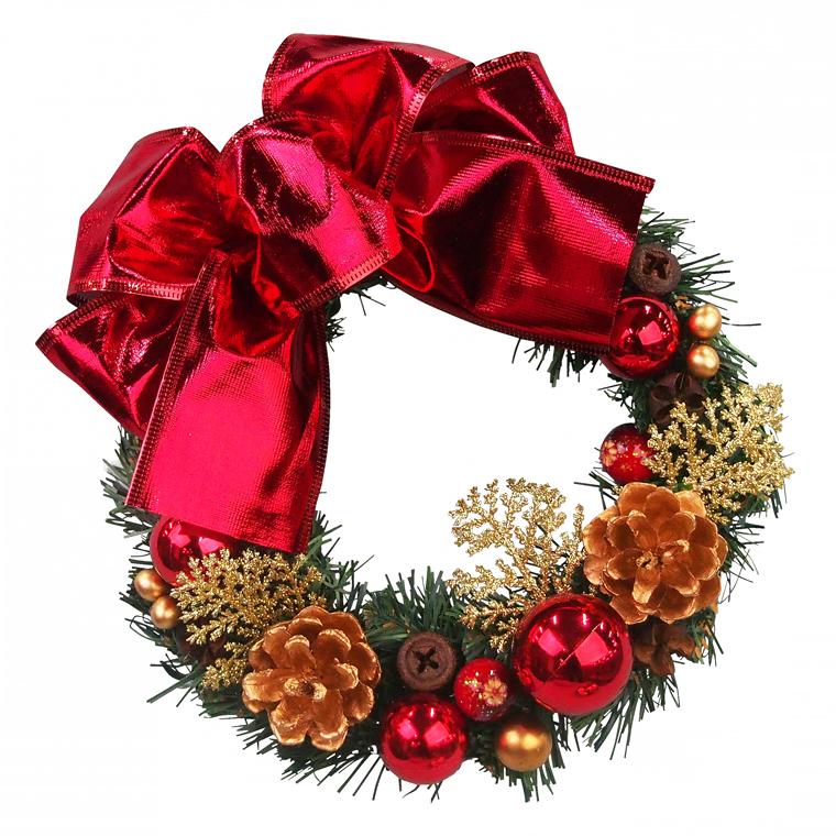 クリスマスリース20cmレッド 玄関 部屋 北欧 ナチュラル 手作り
