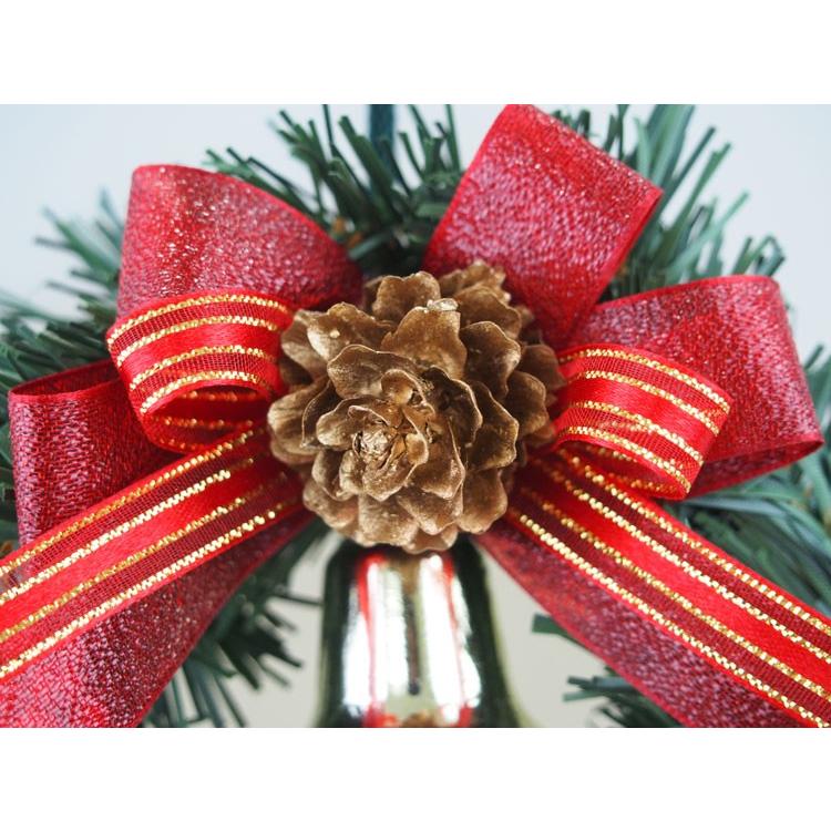 クリスマスリース 15cm レッド 玄関 おしゃれ 北欧 手作り