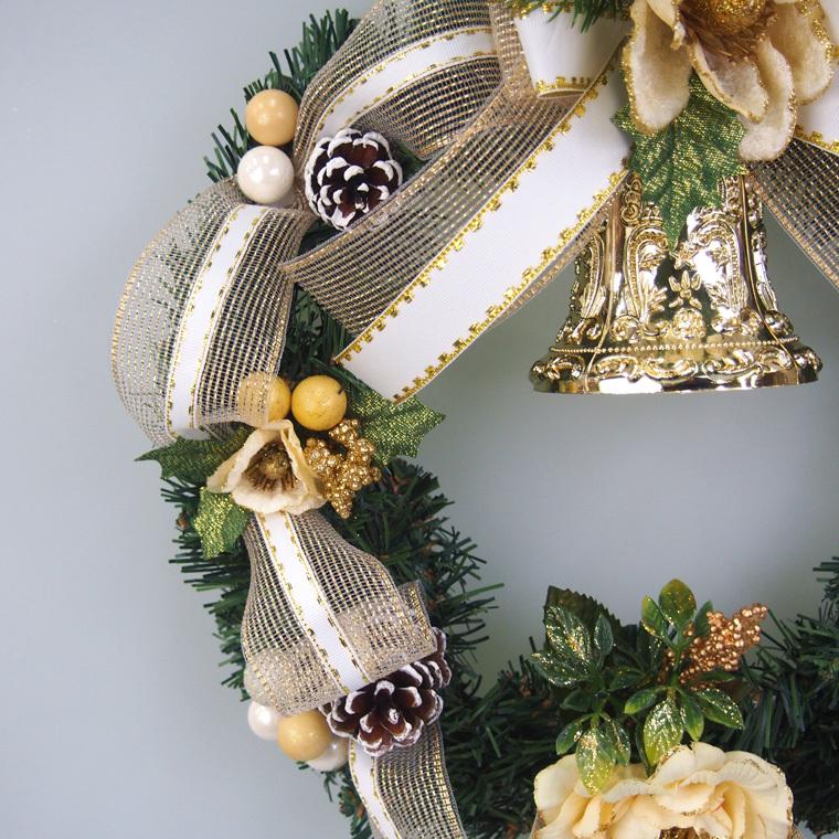 クリスマスリース 25cm ホワイト 玄関 おしゃれ 北欧 手作り Xr1111 クリスマス専門店 Kobe Craft 通販 Yahoo ショッピング