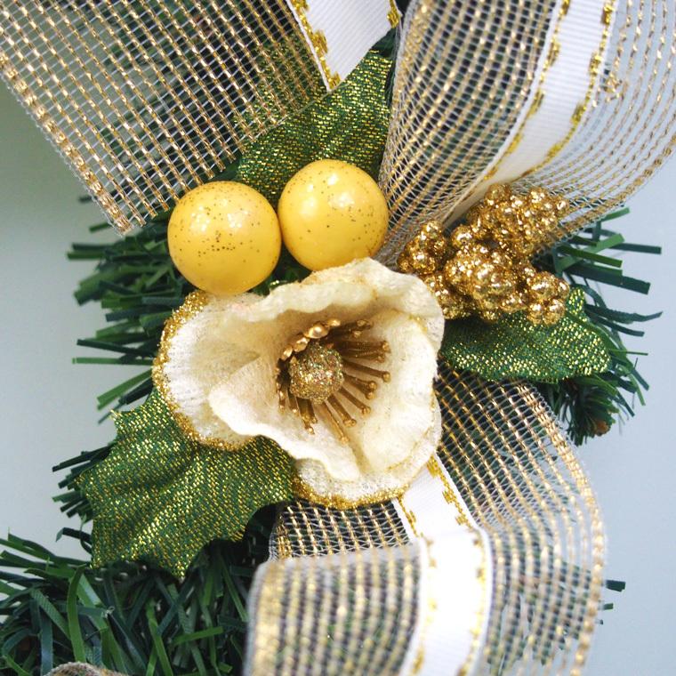 クリスマスリース 25cm ホワイト 玄関 おしゃれ 北欧 手作り Xr1111 クリスマス専門店 Kobe Craft 通販 Yahoo ショッピング