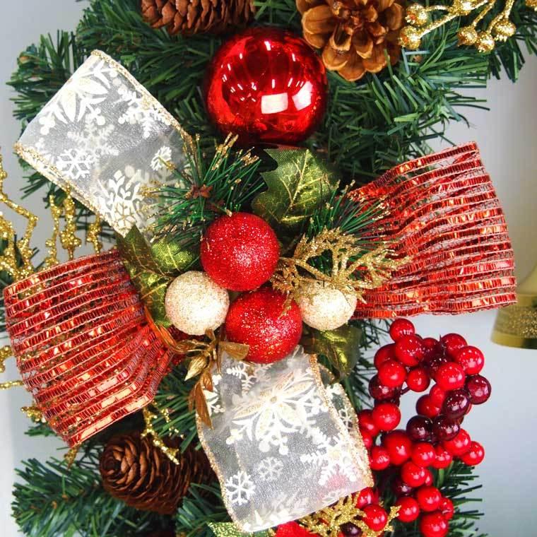 クリスマスリース 60cm レッド 特大 玄関 おしゃれ 北欧 手作り クリスマスリース 60cm レッド 特大 玄関 おしゃれ 北欧 手作り