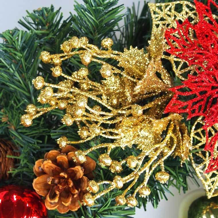 クリスマスリース 60cm レッド 特大 玄関 おしゃれ 北欧 手作り クリスマスリース 60cm レッド 特大 玄関 おしゃれ 北欧 手作り