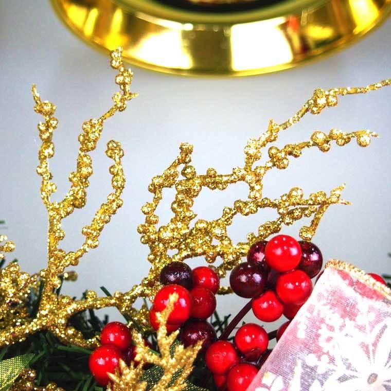 クリスマスリース 60cm レッド 特大 玄関 おしゃれ 北欧 手作り