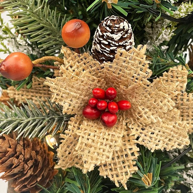 ミニクリスマスツリー 33cm ナチュラル LED ミニツリー 卓上ツリー