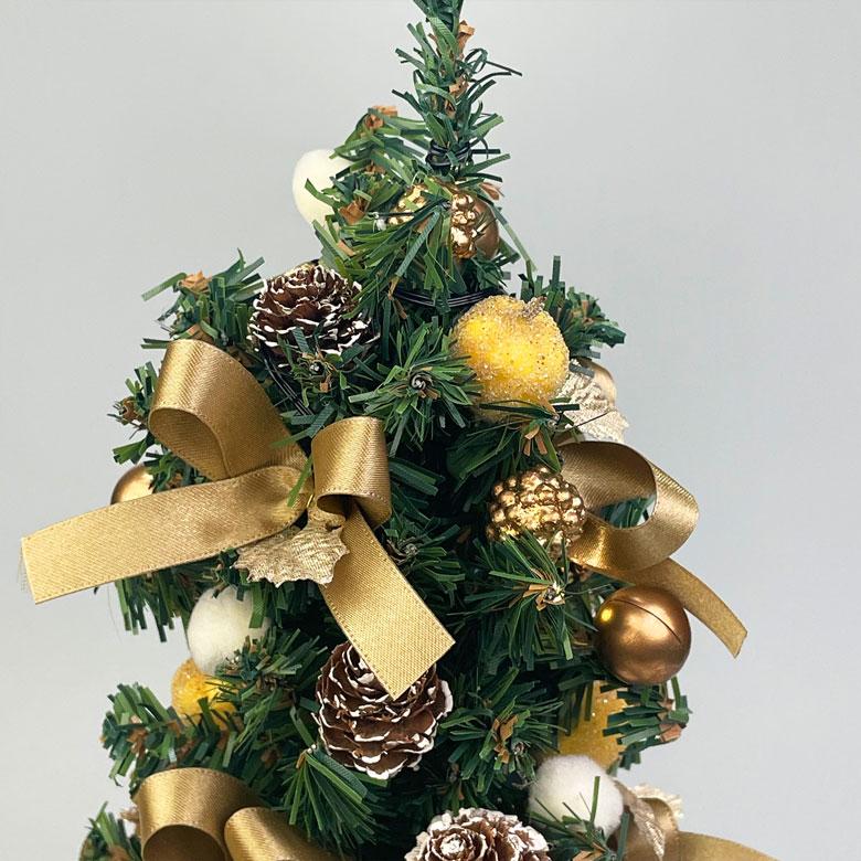 ミニクリスマスツリー 33cm ウォームホワイト LED ミニツリー 卓上