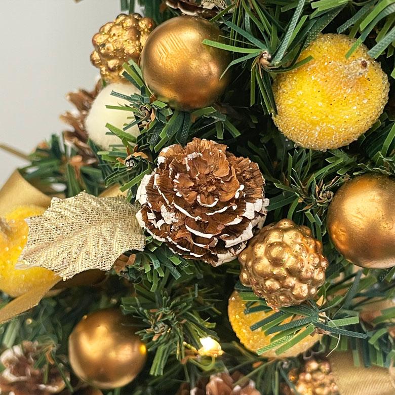 ミニクリスマスツリー 33cm ウォームホワイト LED ミニツリー 卓上