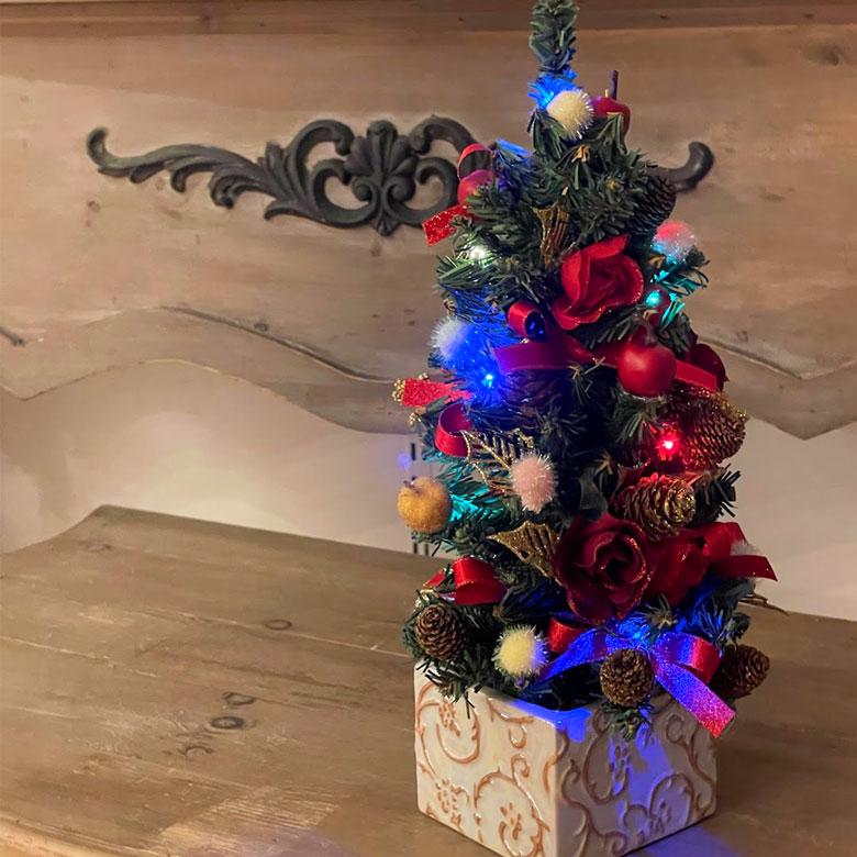 ミニクリスマスツリー 33cm マルチ LED ミニツリー 卓上ツリー ミニクリスマスツリー 33cm マルチ LED ミニツリー 卓上ツリー