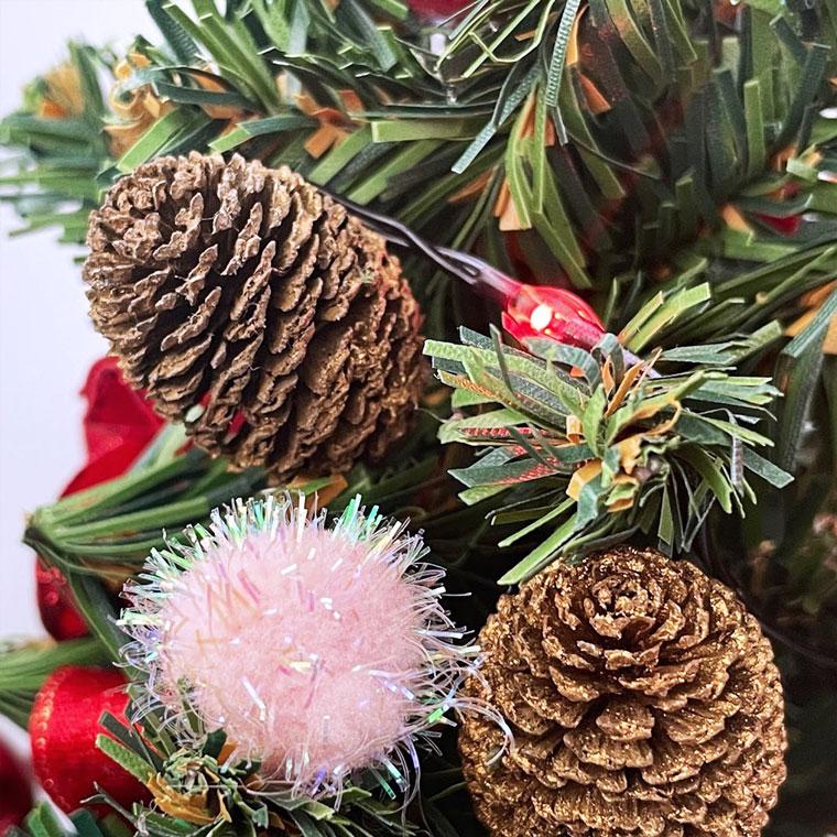 ミニクリスマスツリー 33cm マルチ　LED ミニツリー 卓上ツリー テーブルツリー 飾り おしゃれ｜kobe-craft｜06