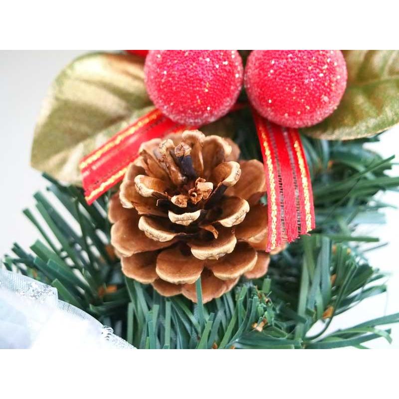 クリスマスリース 25cm ナチュラルスノーレッド 玄関 おしゃれ 北欧