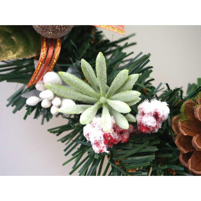 クリスマスリース 25cm ナチュラルスノーブラウン 玄関 おしゃれ クリスマスリース 25cm ナチュラルスノーブラウン 玄関 おしゃれ
