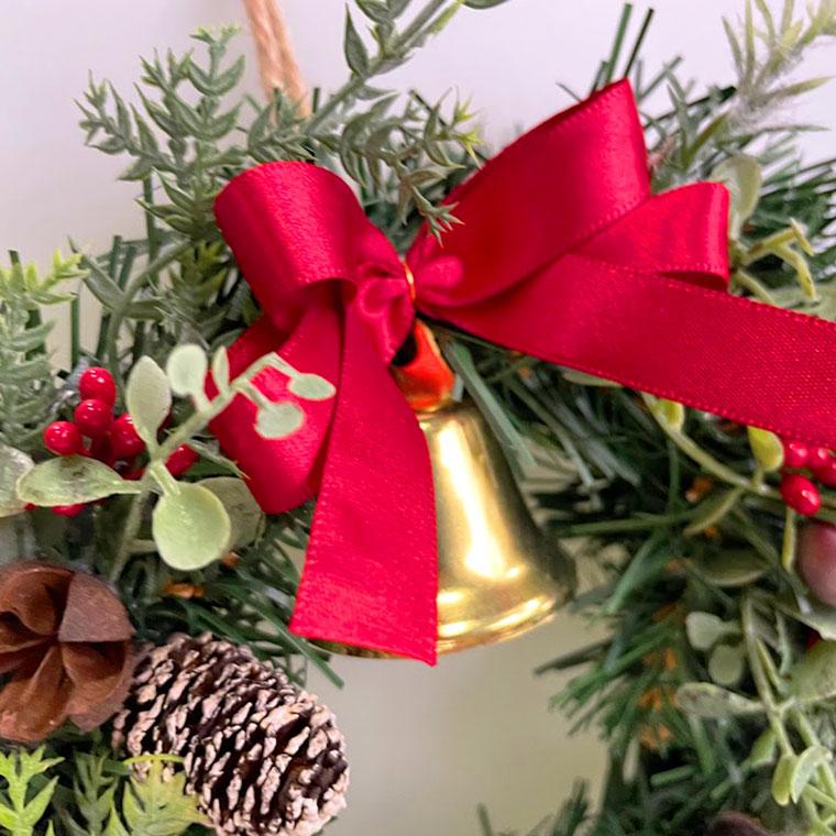 クリスマスリース15cmレッド 玄関 部屋 北欧 ナチュラル 高級 豪華