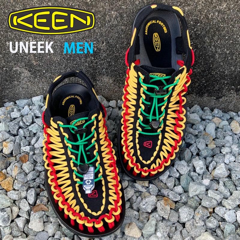 ファッションデザイナー Keen メンズ キーン 履きやすい クッション性能 Keen 靴 タウンユースにもアウトドアフィールドにも対応 Black Multi ユニーク Uneek ストラップ スポーツサンダル サイズ 27 5cm Us9 5 Www Gatorheatandair Com