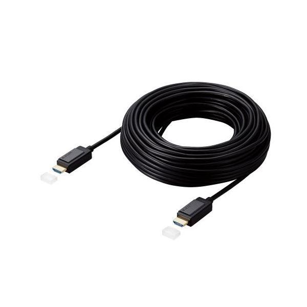 希少 エレコム 長尺HDMIケーブル アクティブオプティカル 4K対応 無給電タイプ 20m DH-HDLOA20BK PCケーブル、コネクタ エレコム HDMI光ファイバーケーブル 100m 長尺 HDMI-HDMI アクティブオプティカルケーブル ブラック メーカー在庫品