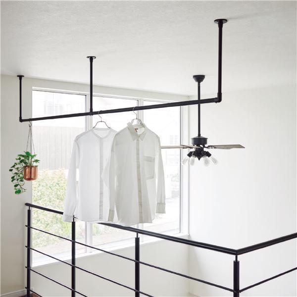 ハンギングバー H-2 天井付けCタイプセット 約178cm×27cm ブラック〔代引不可〕 ハンギングバー 天井付けCタイプセット 約178cm×27cm