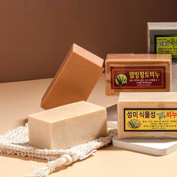 ソンミ 垢すり石鹸3個セット！ 植物性垢すり石鹸 黄土垢すり石鹸 送料