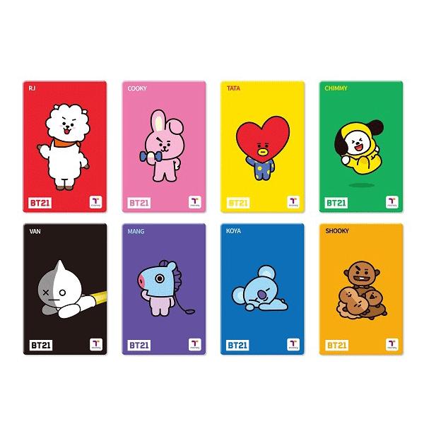 BT21 T-MONEY 交通カード 全8種 地下鉄 バス タクシー コンビニ 韓国