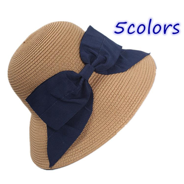 帽子 レディース 麦わら帽子 可愛い おしゃれ 大人 折りたためる ペーパーハット つば広 リボン デザイン Mz 神戸オンライン 通販 Yahoo ショッピング