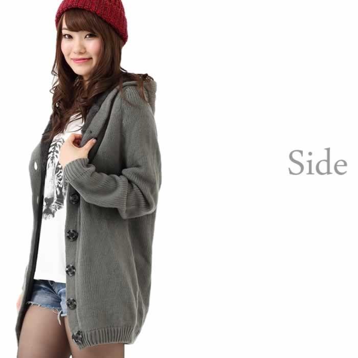 ニットカーディガン フード付き ニット コート ロング セーター 秋 冬 裏起毛 裏ボア フード カーディガン ニットカーデ レディース 送料無料 Ven Kobe Woshary 通販 Yahoo ショッピング
