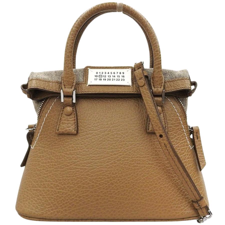 メゾンマルジェラ 5AC ショルダーバッグ キャメル マイクロ ☆関税込☆Maison Margiela☆5ACマイクロショルダーバッグ CAMEL