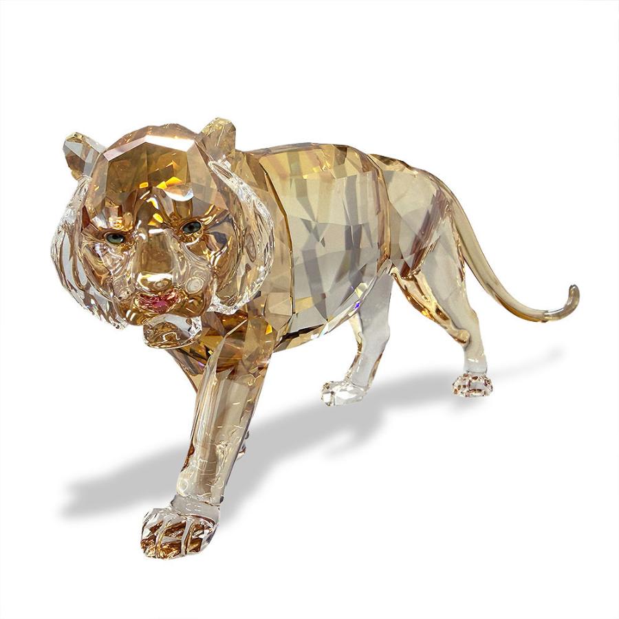 【中古】 スワロフスキー 2010年限定品 フィギュリン クリスタルガラス タイガー オブジェ・置物 SWAROVSKI【質屋】 SWAROVSKI（スワロフスキー） 【中古】 2010年限定品 フィギュリン