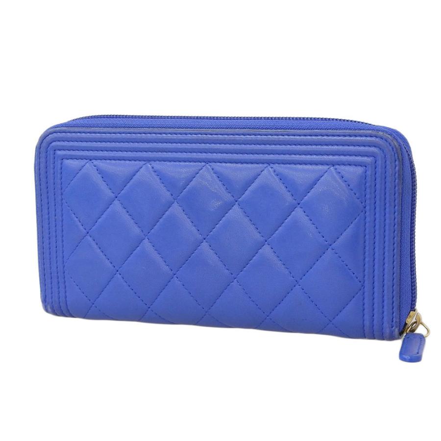 CHANEL 【中古】シャネル ボーイシャネル ラウンドファスナー  
