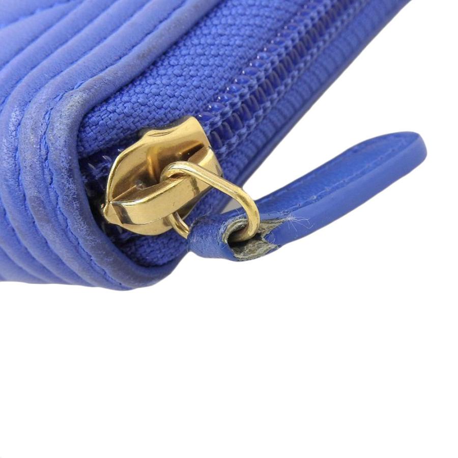 CHANEL 【中古】シャネル ボーイシャネル ラウンドファスナー 