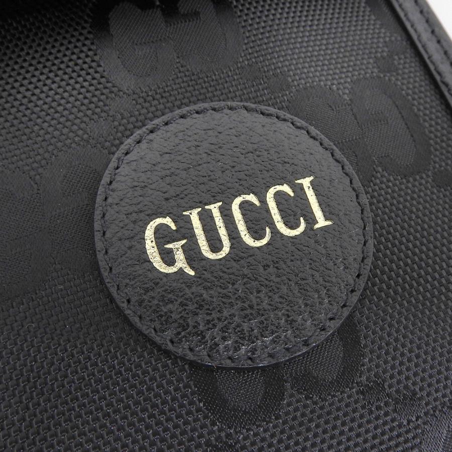 【中古】グッチ オフザグリッド ショルダーポーチ ポーチ 62559 GGナイロン×レザー ブラック GUCCI【質屋】【代引き手数料無料】