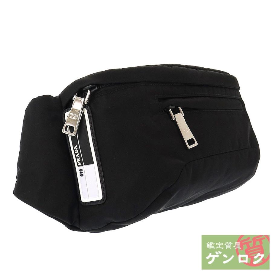 中古 プラダ ナイロン ナイロン ブラック 黒 ボディバッグ メンズファッション 質屋 バッグ ショルダーバッグ ゲンロク 代引き