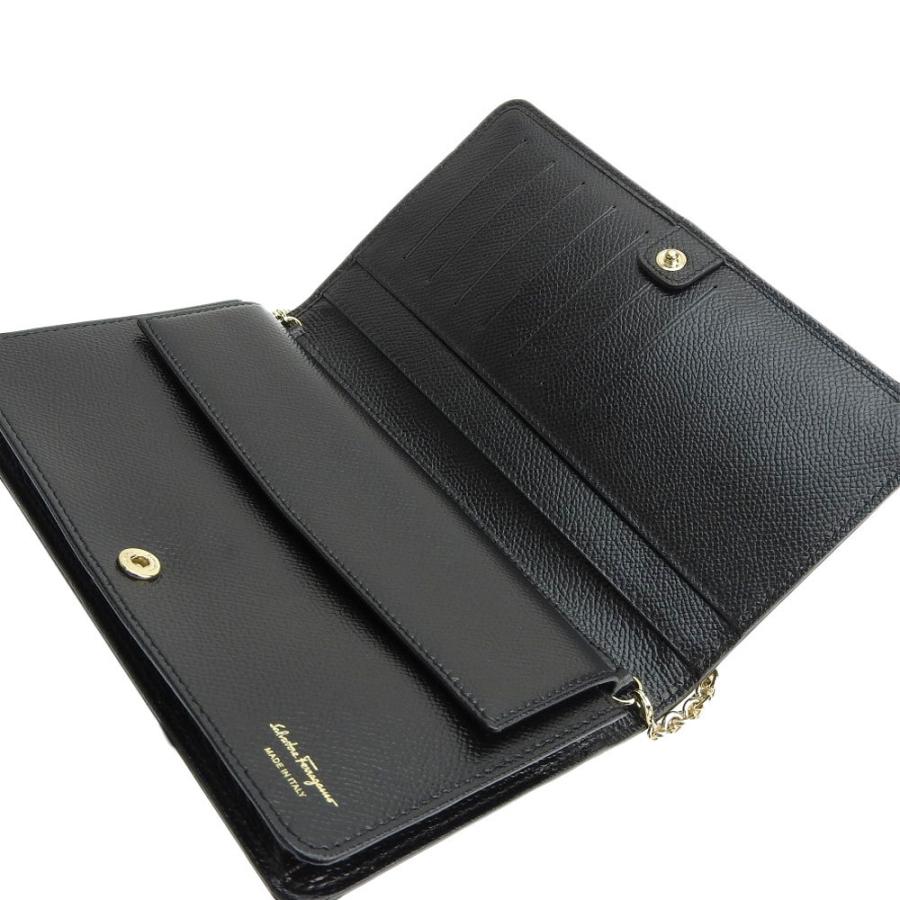 中古】サルヴァトーレフェラガモ ヴァラ チェーンショルダーウォレット  