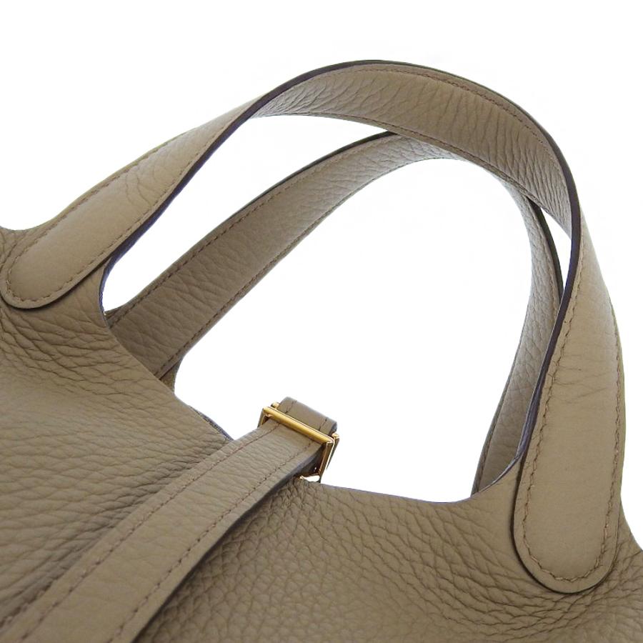 【中古】HERMES エルメス ピコタンロックPM ハンドバッグ ベージュマルファ トリヨンクレマンス W刻印(2024年) レディース【質屋】の画像